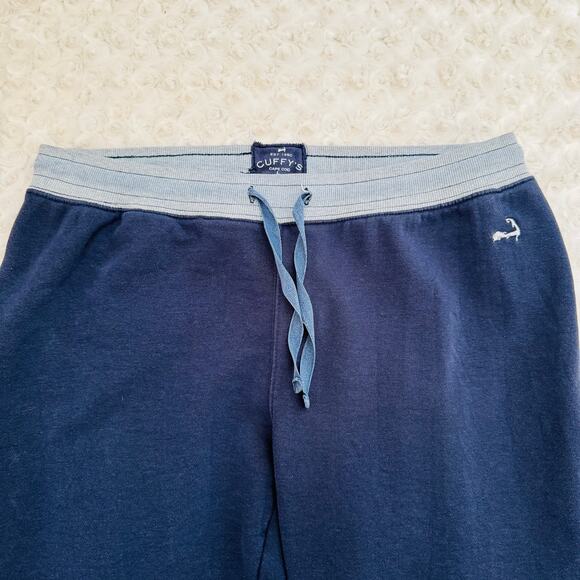 Cuffy's Cape Cod Navy Gray Cotton French Terry Jogger Pants Sweatpants Sz Large - Picture 2 of 10